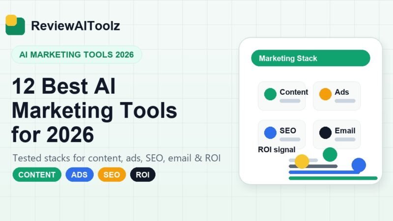 12 Best AI Marketing Tools for 2026 title cover