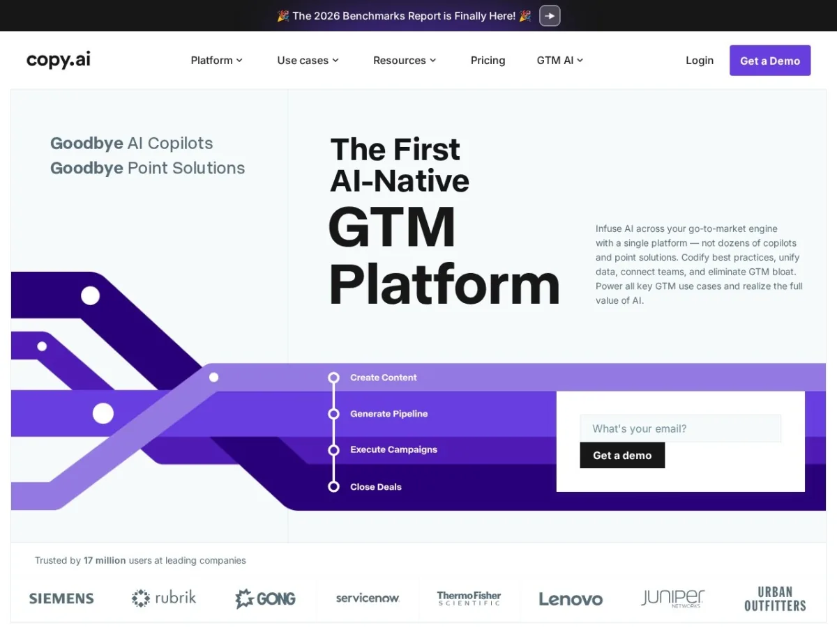 Copy.ai GTM AI platform preview