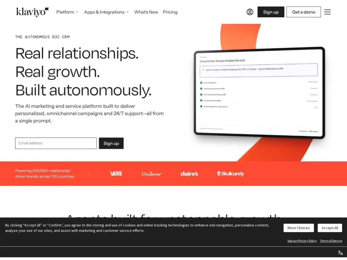 Klaviyo ecommerce marketing automation platform preview